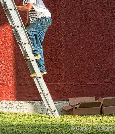 Roofer's Ladder_DSCF04921.jpg - Photographed at Smiths Falls, Ontario, Canada.